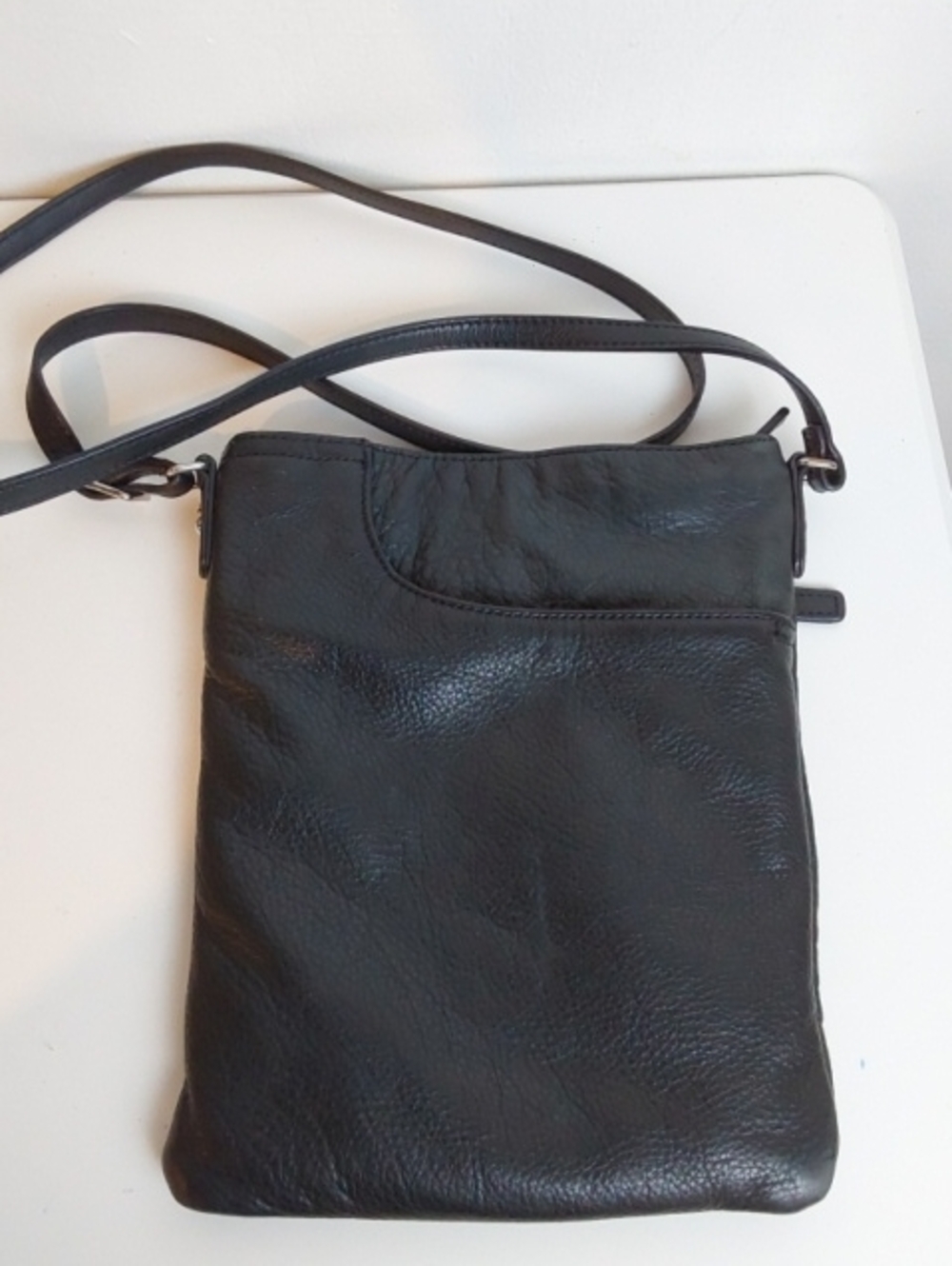 Margot Radley| Black Pebbled Soft Supple Leather Crossbody Bag Excellant Small